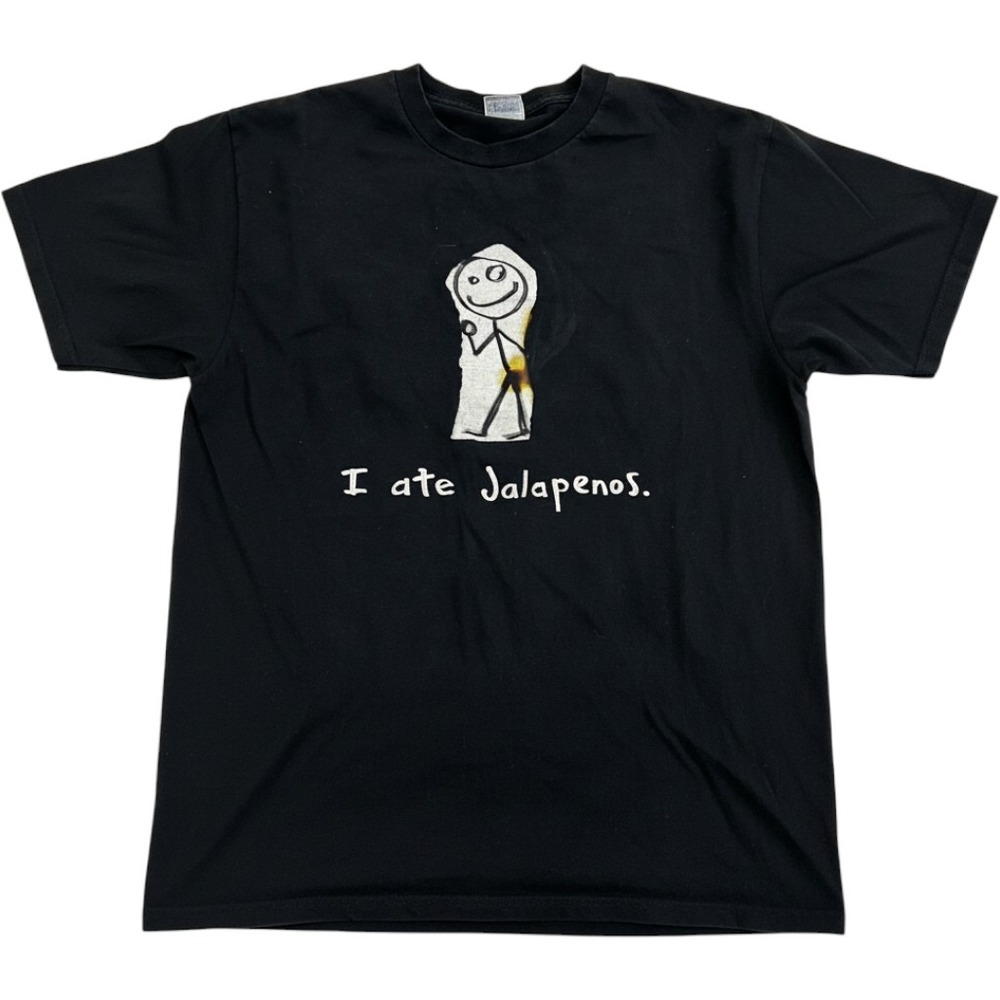 Tennessee River I Ate Jalapenos Stick Figure Graphic T-Shirt Black XL